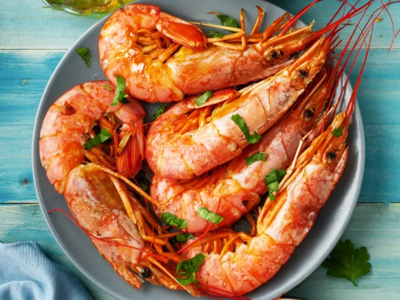 Gamba roja a la plancha