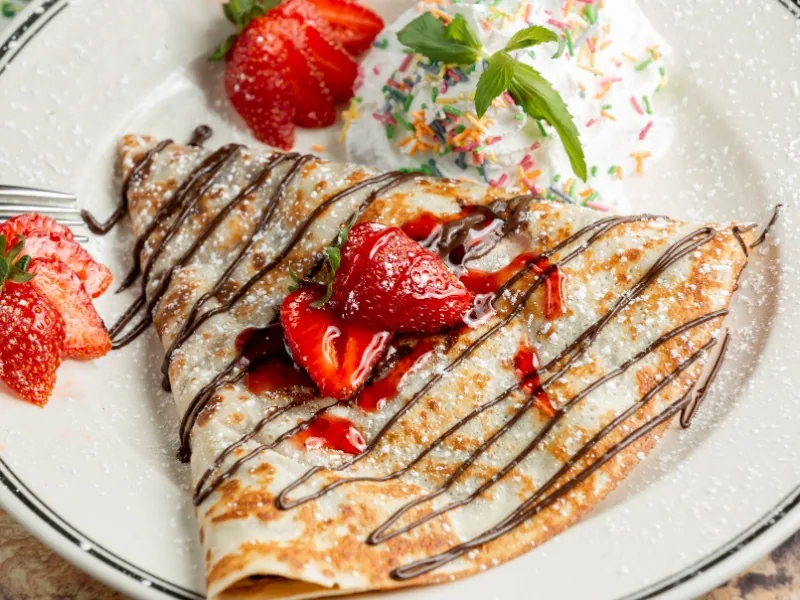 Crepes con chocolate