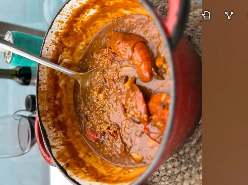 ARROZ MELOSO CON BOGAVANTE.