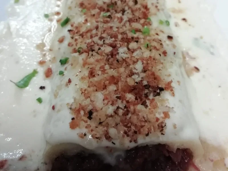 Canelón de pato y setas