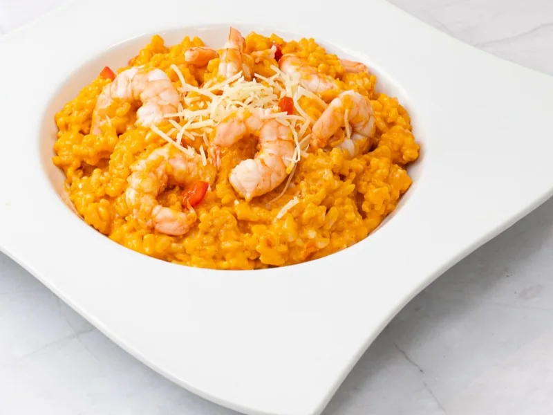 Risotto de Camarones Ecuatorianos