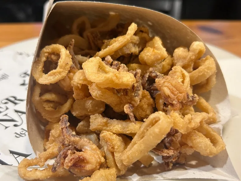Paperina de calamares rebozados