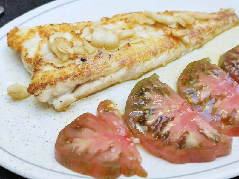 Cola de pescadilla a la plancha