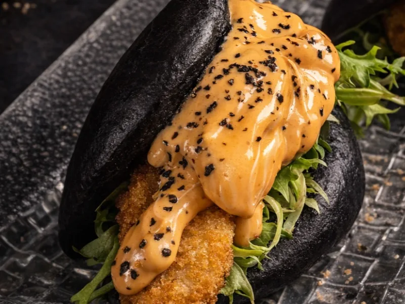 Pan Bao pollo crujiente picante