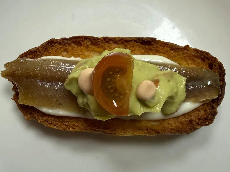 Brioche with smoked sardine