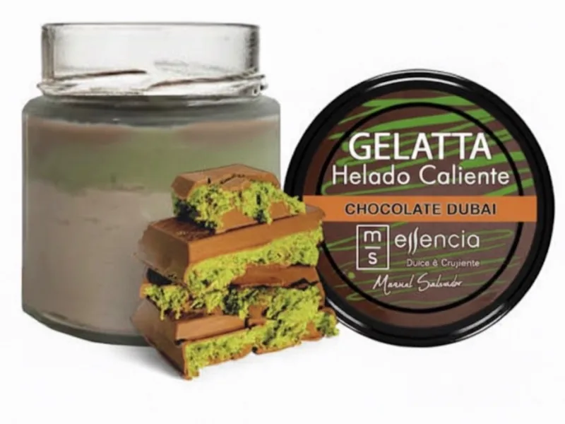 Helado caliente chocolate DUBAI