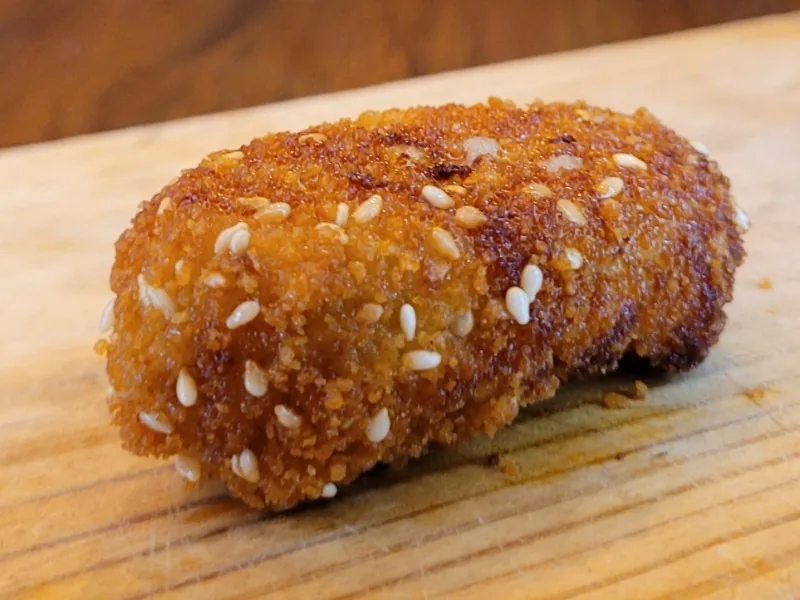 Gorgonzola con pera caramellata
