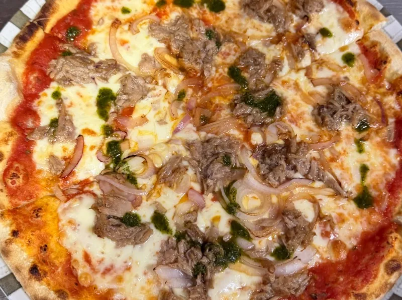 Pizza atun y cebolla