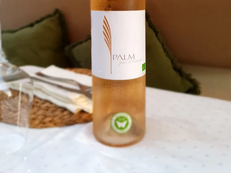 Vino de rosado copa