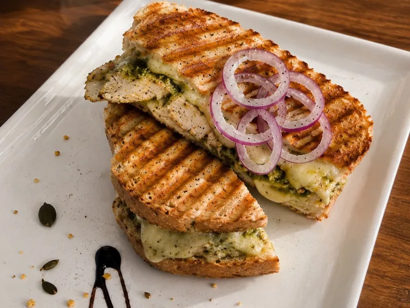 Sanwich Pollo y pesto